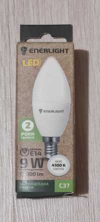 Лампа светодиодная LED Enerlight 9 Вт Е14 С 37  4100к