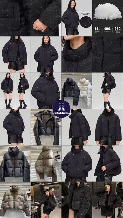 Пуховик со стразами женская куртка блестящая черный пуховик с камнями