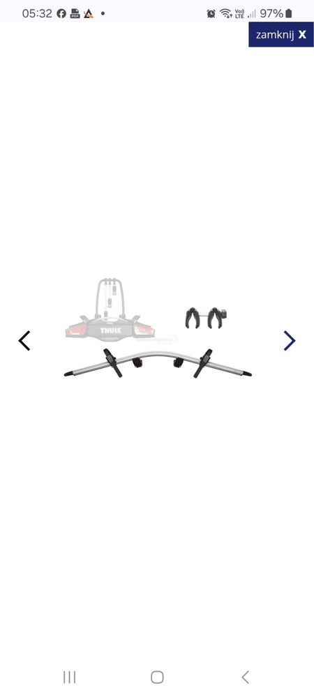 Adapter Thule 926 VeloCompacy  na 4 rowery Nowy