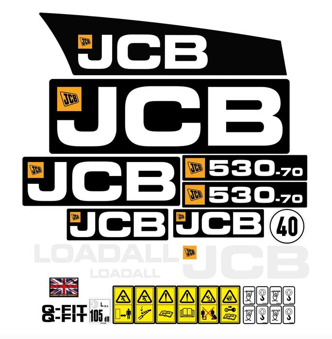 Наклейки jcb 3cx4cx,manitou,Bobcat, John Deere, KOMATSU, спецтетехніка