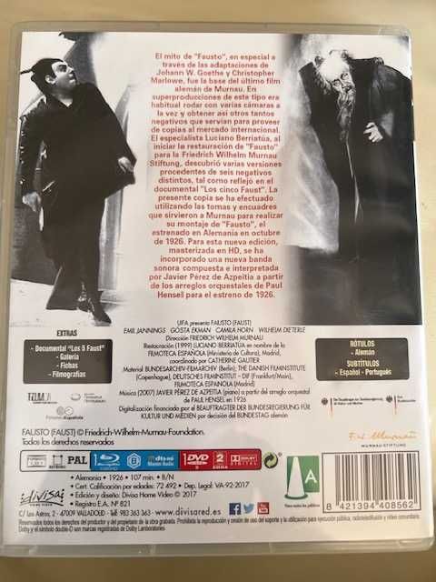 Fausto de  F.W. Murnau Blu-Ray e DVD
