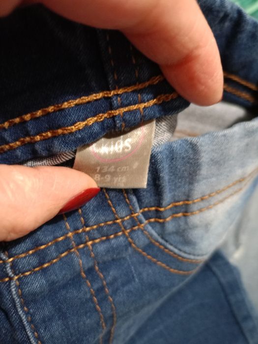 Paka 134 zestaw legginsów getrów dżinsów dla dziewczynki