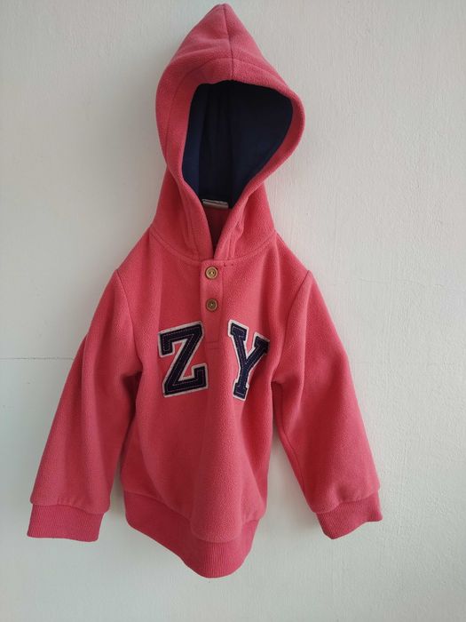 Casaco com capuz cor de rosa - Zippy - 18 - 24 meses - 88 cm