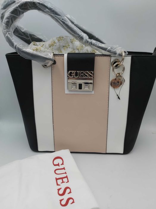 NOWA outletowa torebka GUESS torba shopperka elegancka kuferek