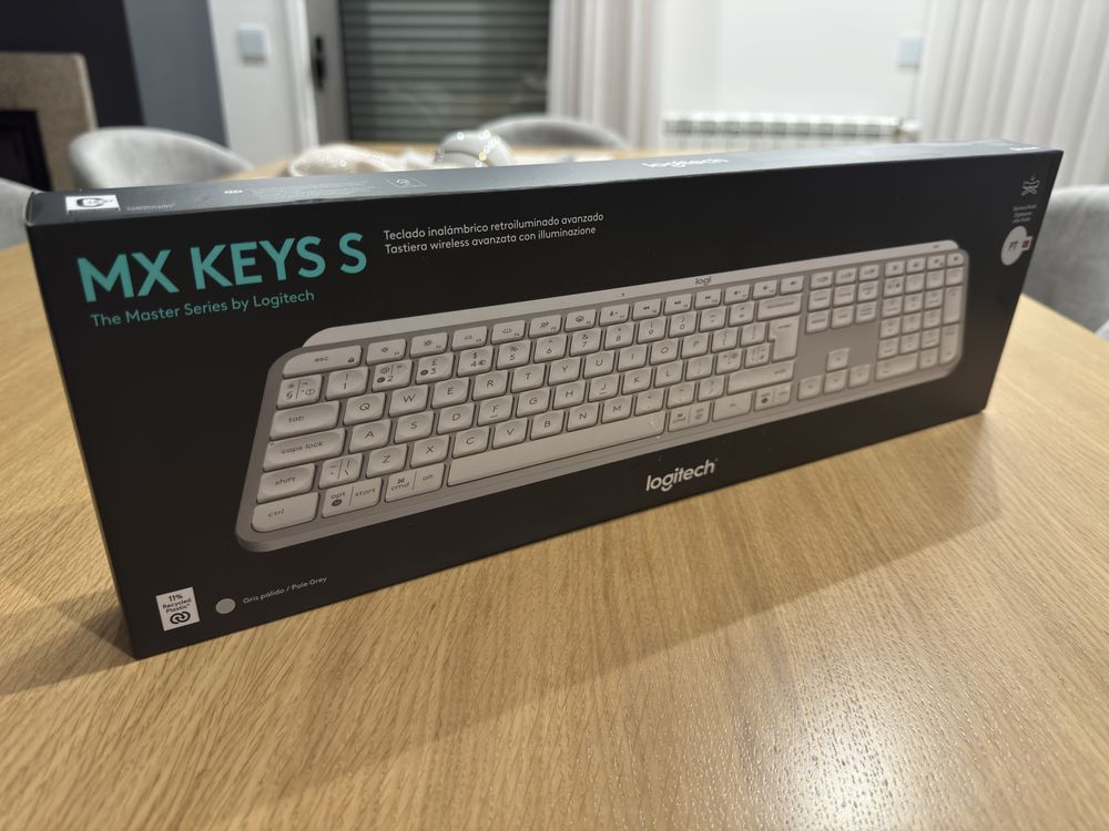Teclado Logitech MX Keys S Branco Novo Selado