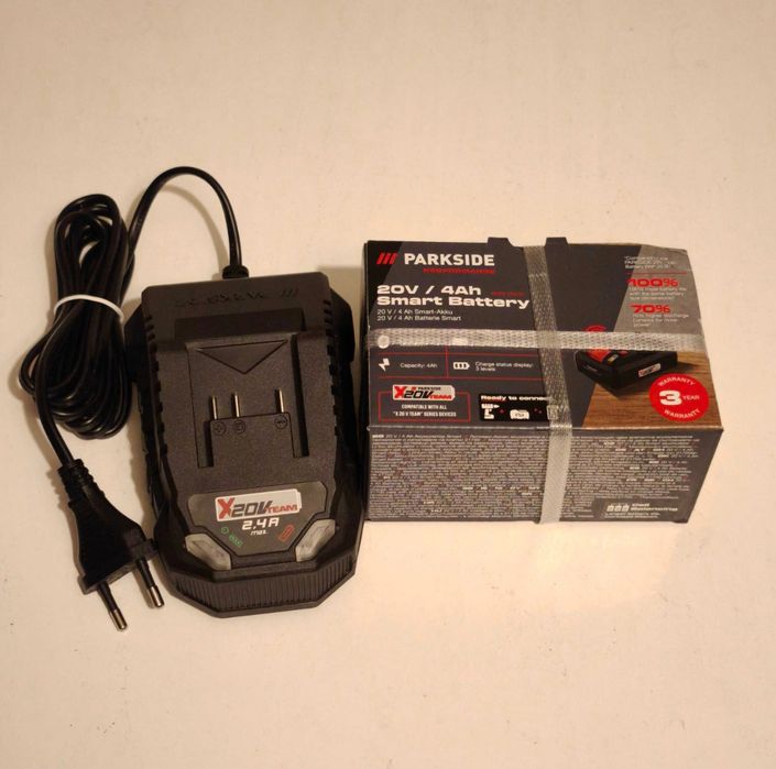 Kit Bateria Smart 4Ah + carregador Parkside