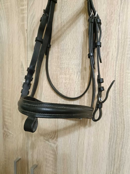 Ogłowie FULL czarne ozdobny naczółek