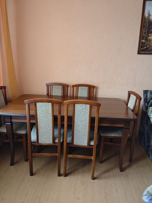 Zestaw stół i 6 krzesel