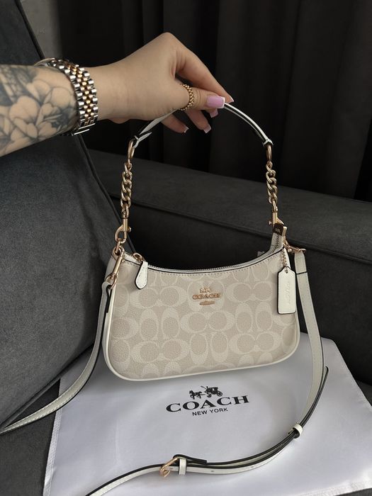 Сумка Coach Teri Shoulder Bag, коуч, коач біла