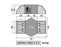 Arpenaz Family 8.4 xl Quechua, намет палатка кемпінг туризм