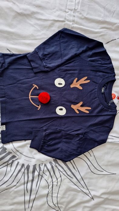 Bluzka świąteczna dla chłopca renifer 116