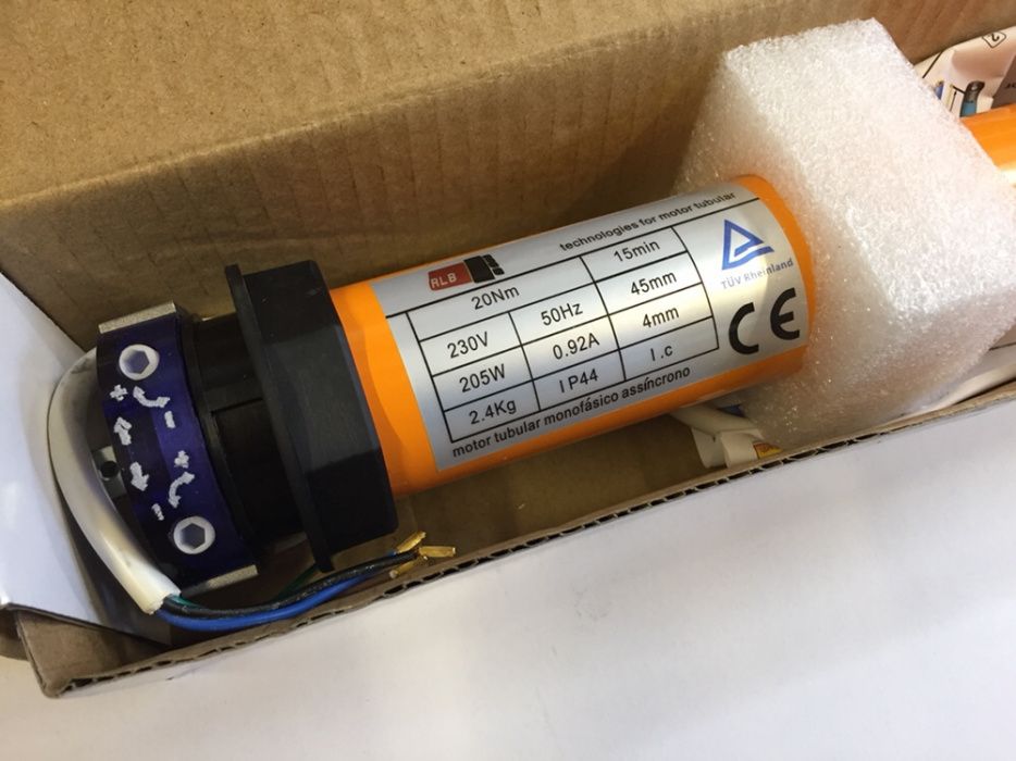 Motor Tubular para Estore / Persiana 20Nm/40Kg - Novos