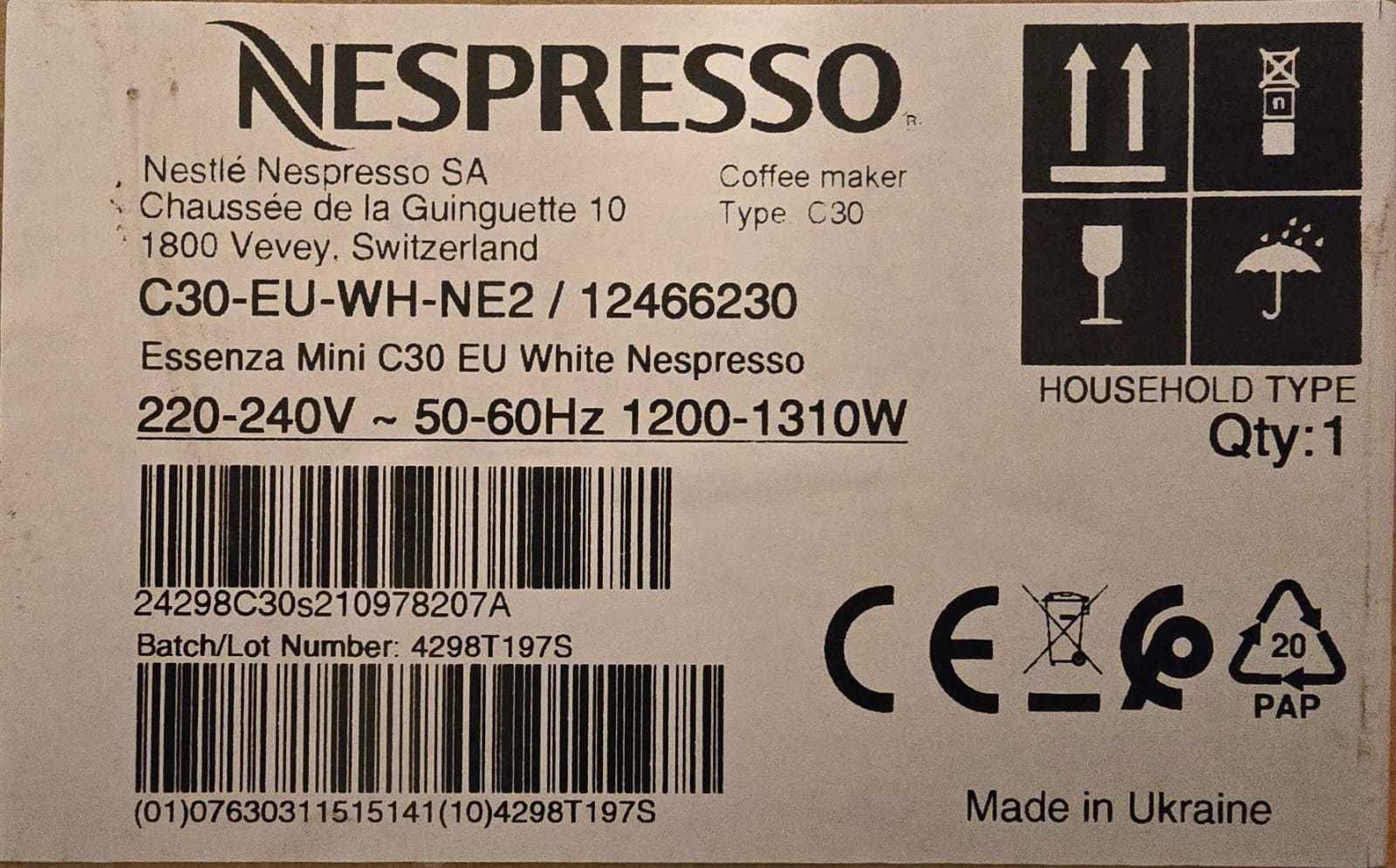 Máquina Café Nespresso Essenza Mini Branca Nova - Com Garantia