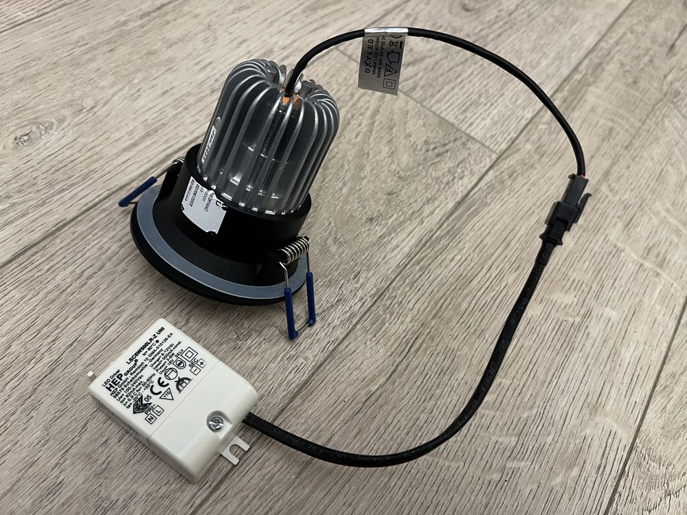 Oświetlenie podtynkowe LED Oxyled Pero RO okrągła IP20 6W czarna