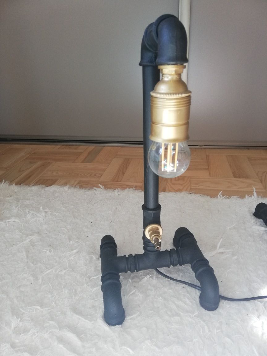 Lampka, lampa, steampunk, loft, industrialna.