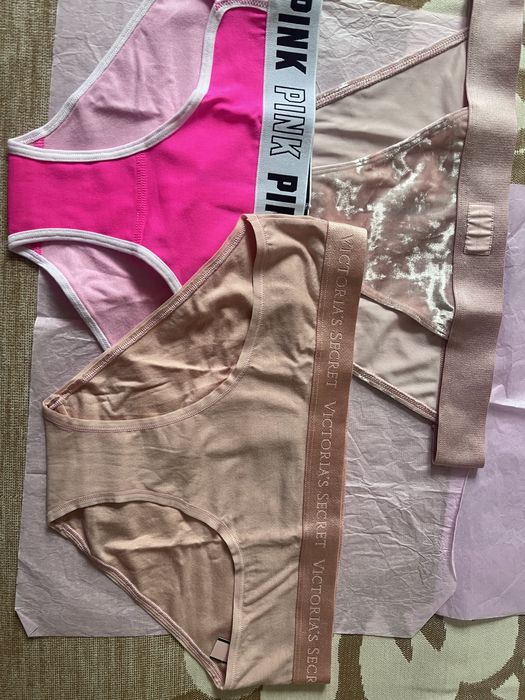 Трусики Victoria's Secret Pink з камінцями M L XL