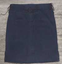 Spódnica r. 18 / L / XL jeansowa pas 92-104 haft Vintage