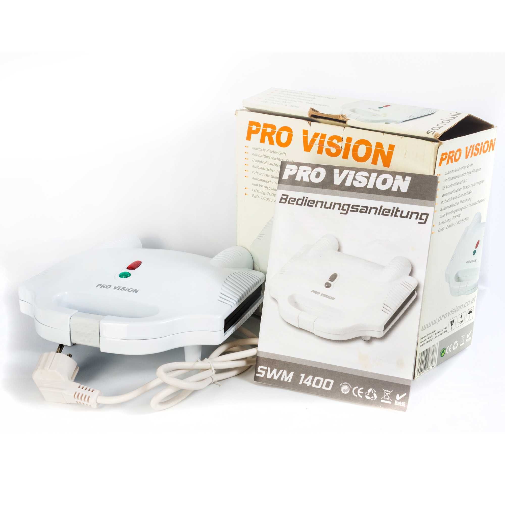Бутербродница, сендвичница электрическая Pro vision SWM 1400 700W.