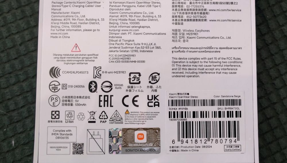 NOWE słuchawki Xiaomi OpenWear Stereo bezprzewodowe TWS