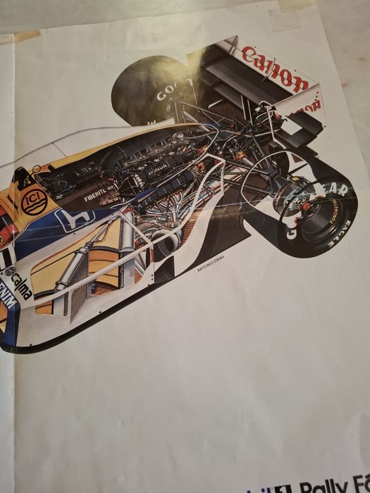 Poster turbo Williams FW 11 honda