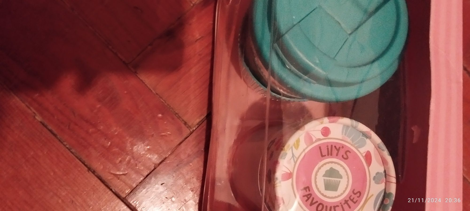 Conjunto , copo, embalagem chá