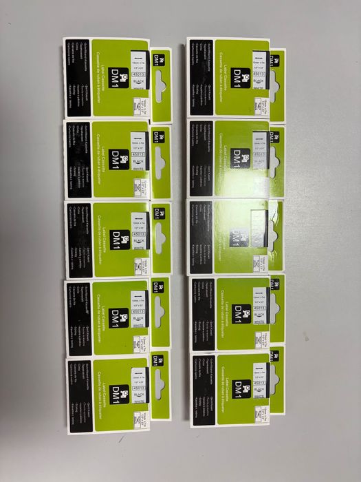 Taśma kaseta Dymo D1 12mmx7m 45013 nadruk 10 sztuk