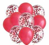 Balony zestaw balonów z konfetti 10sztuk