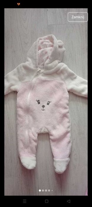 Kombinezon wiosna/jesień/zima dla dziewczynki rozmiar 50/56
