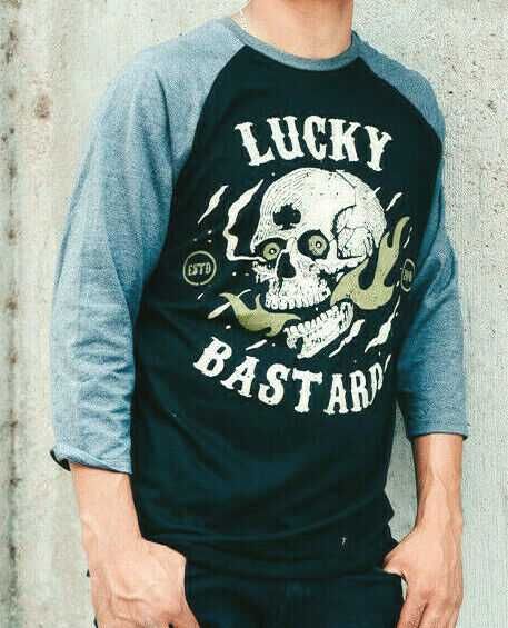 Lucky Bastards, футболки с рукавом 3/4, размер S-XL