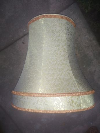 Stary duży abażur klosz do lampy złoty materialowy z podszewką
Abażur