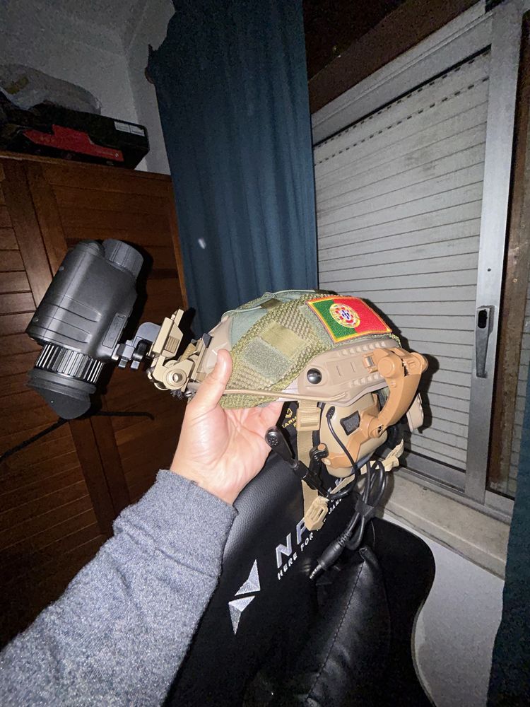 Capacete FMA tactico completo Visao noturna Airsoft