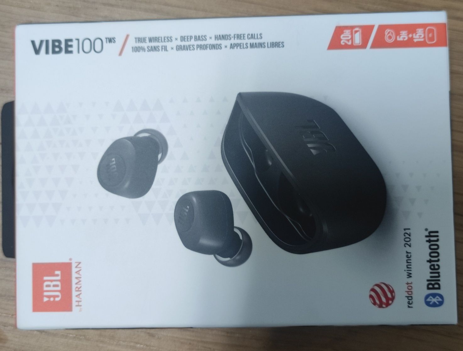 Auriculares Bluetooth JBL Vibe 100 True Wireless Preto