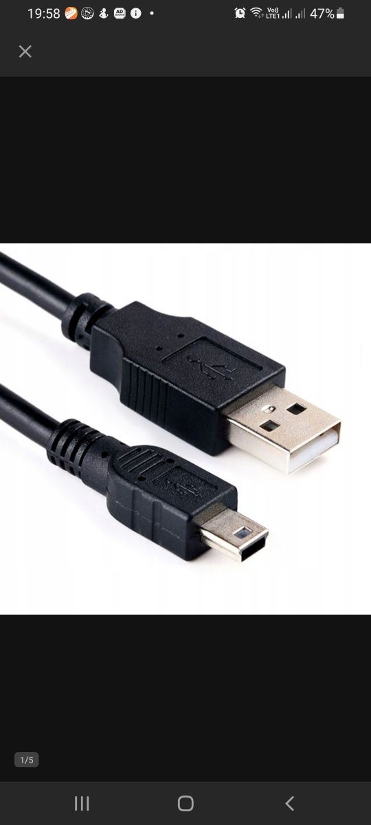 Kabel mini USB interlook aparat telefon tablet itp