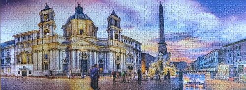 Trefl, puzzle, panormiczne Piazza Navona, Rzym, 500