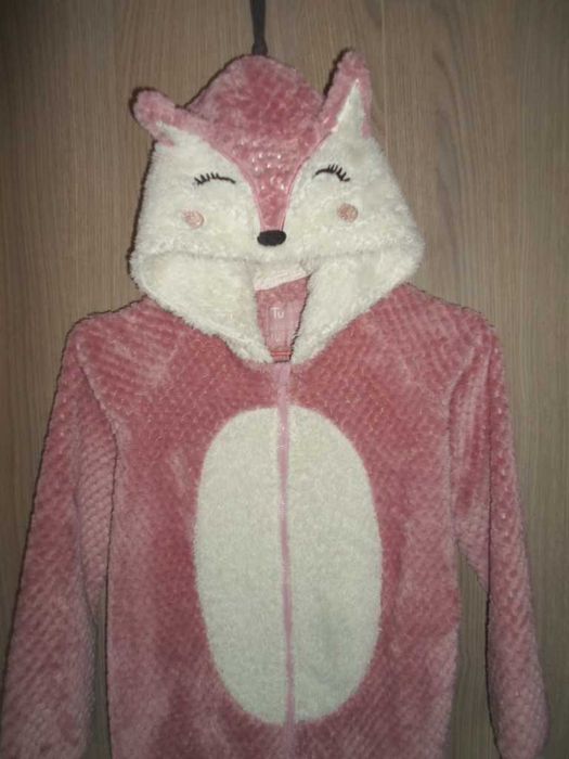 Кигуруми пижама слип ЛИСА флисовый 10-11 лет рост 140-146