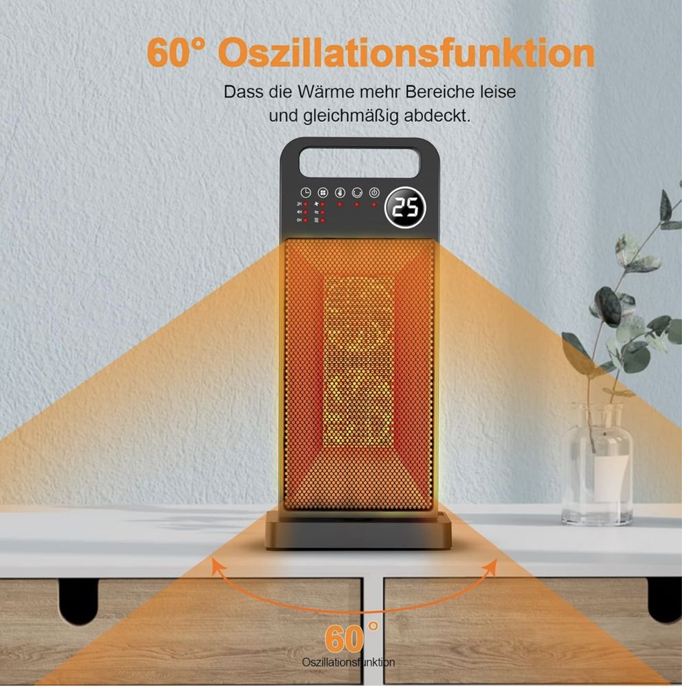 Termowentylator ceramiczny z pilotem