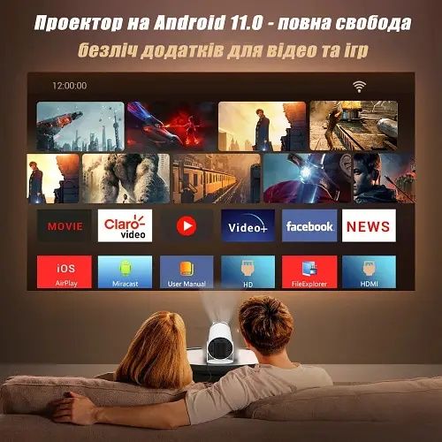 Проектор MagCubic HY300 Pro для Дома Портативный СмартLED  Андроид 11