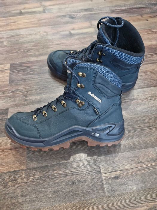 Зимові чоловічі черевики LOWA Renegade Warm GTX MID navy Gore-tex
