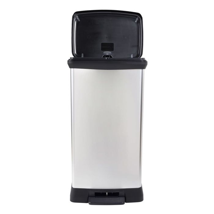 Curver Kosz Na Śmieci Deco Z Pedałem, 50 L, Srebrny