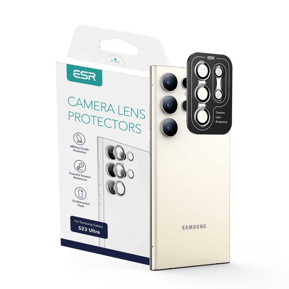 Osłona Aparatu Esr Camera Protector Samsung Galaxy S23 Ultra Silver