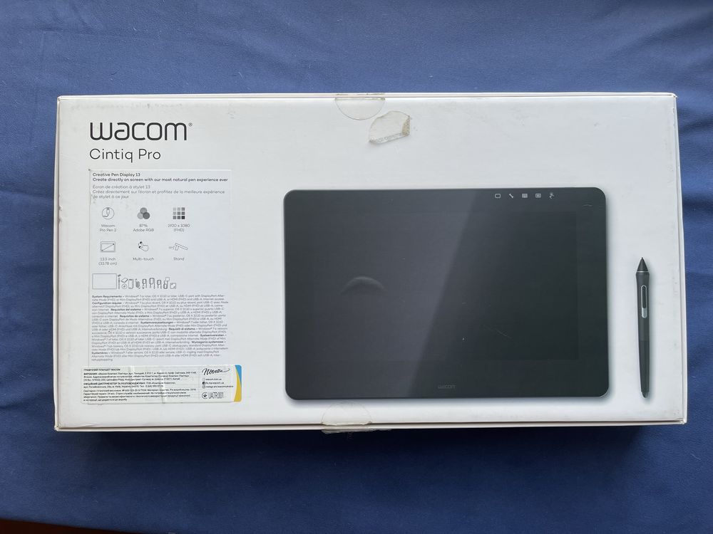 Графічний планшет Wacom cintiq pro 13