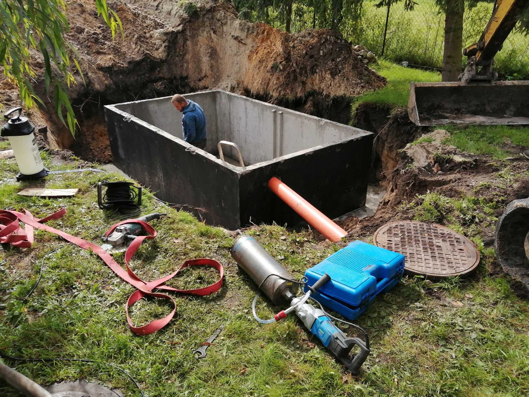 Szambo betonowe Z WYKOPEM WYKOP Kołbiel, Otwock, Wołomin Zielonka 10m3