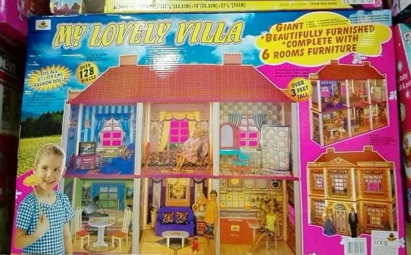 Duzy domek dla barbie z wyposazeniem 6 pokoi Wysylka Gratis!!