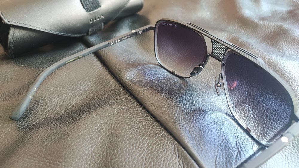 Okulary przeciwsłoneczne Dita Mach Five nowe komplet czarne