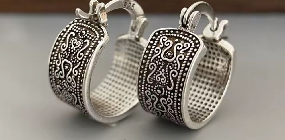 Kolczyki Srebrne Piękne Nowe Damskie