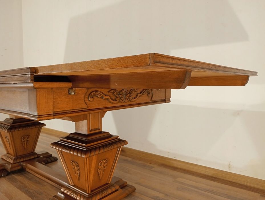 Stół atr deco vintage rozkładany dąb