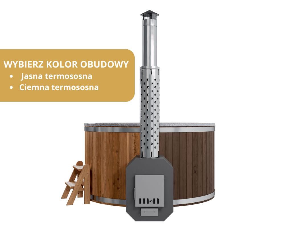 Balia ogrodowa Jacuzzi Gorąca beczka Piec Hot Tube od PRODUCENTA