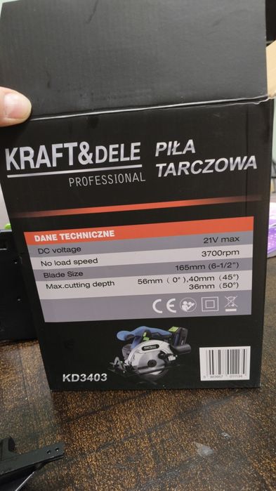 Pilarka piła tarczowa Gwarancja Aku 21 V, 3 Ah zestaw,Polski producent