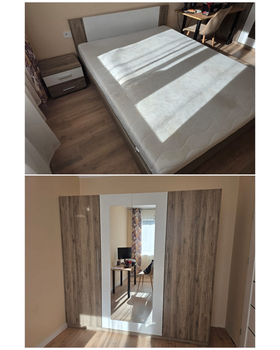 Meble do sypialni łóżko 160x200 szafa transport komplet zestaw