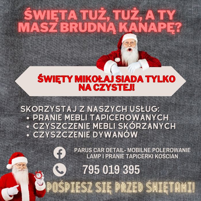 Pranie tapicerki! Czyszczenie kanap, foteli, krzeseł, narożników itd